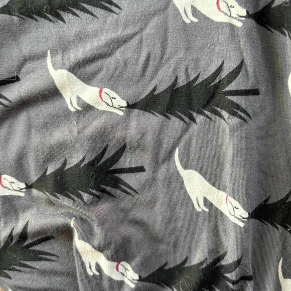 Kickee Pants Long Sleeve Jumpsuit Gray Dog Christmas Tree Drag - Picture 4 of 4